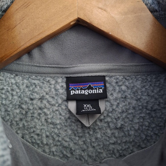 Patagonia Better Sweater 1/4 Zip Sweater Boys XXL 16-18 Gray Fleece Pullover - Picture 4 of 10